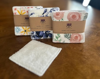 Cotton Face Scrubbies - Reusable Makeup Remover Pads, Set of 6