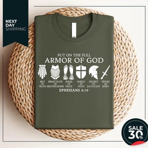 Put on The Full Armor of God Shirt | Christian Gifts | Catholic Shirt | Christian Shirts | Religious Gifts For Women | Bible Verse Shirt