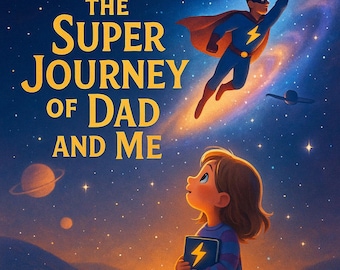 Livre d'histoires personnalisé père-enfant - « Le super voyage de papa et moi » - Cadeau unique pour la fête des pères - Livre pour enfant personnalisé avec photo et nom
