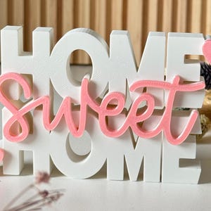 Cartel Decorativo "Home Sweet Home" con Corazones - Decoración Acogedora para el Hogar