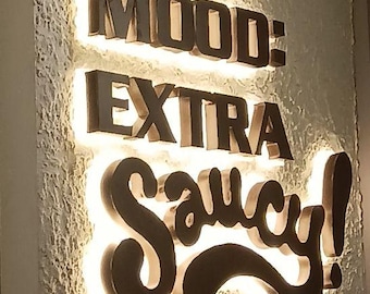 Custom Logo Sign, Outdoor Light Sign, Illuminated Storefront Sign, Personalized LED Sign, Restaurant Sign, Halo lit Business Sign, Cafe Sign