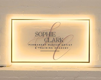 Acrylic Business Signs, Custom LED Office Sign, Light up sign, Neon Acrylic sign, Door Hanger signs, Business logo sign, Beauty salon sign