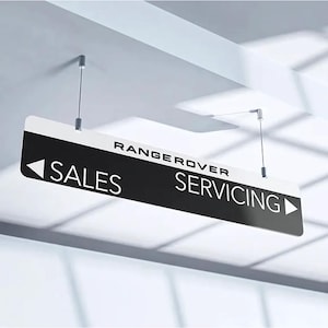 Ceiling mounted sign | Double sided sign | Adverting display sign | Custom business sign | Blade sign | Modern Hanging display | Cafe sign