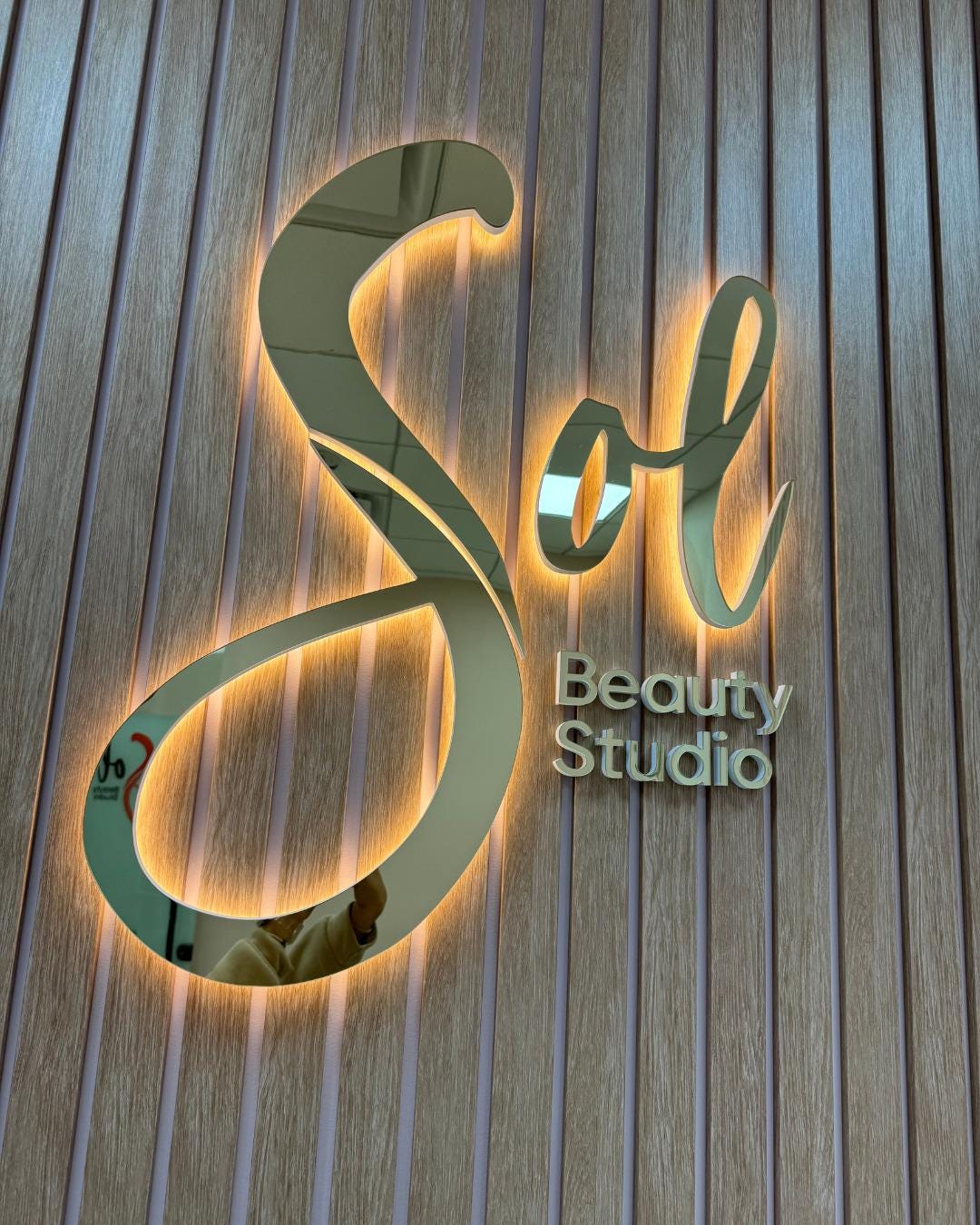 Salon Sign, Illuminated Business Sign, Custom Logo Sign, Metal Backlit ...