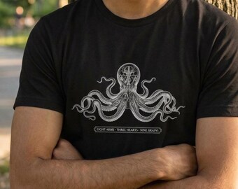 Octopus Shirt | Eight Arms Three Hearts Nine Brains | Marine Biology Tee | Ocean Science Gift