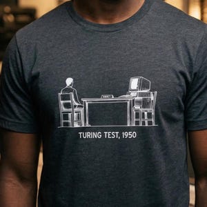 Camiseta de prueba de Turing / Camiseta de Alan Turing / Regalo de IA / Ciencias de la Computación / Inteligencia Artificial / Camiseta oscura