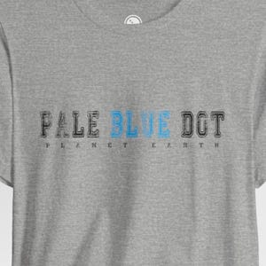 Carl Sagan Pale Blue Dot Planet Earth T-Shirt Grey, Retro Collegiate Space Tee, Astronomy Lover Gift, Cosmic Science Shirt