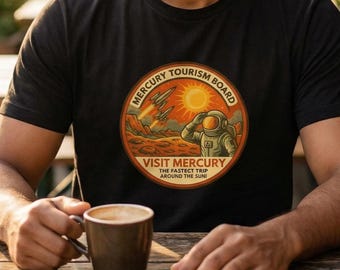 Visit Mercury!, Space Tourism, Space themed, Unisex T-shirt, NASA, Astronomy Gifts, Hubble, Space telescope, explorer, stargazer