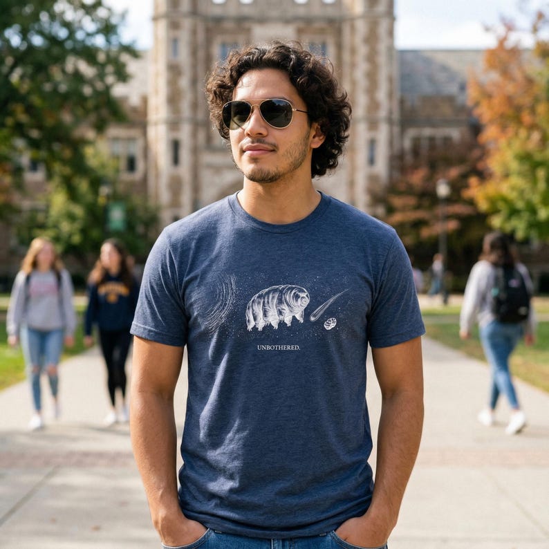 Tardigrade Shirt | Unbothered | Water Bear Tee | Biology Gift | Survival Science | Bella Canvas image 3