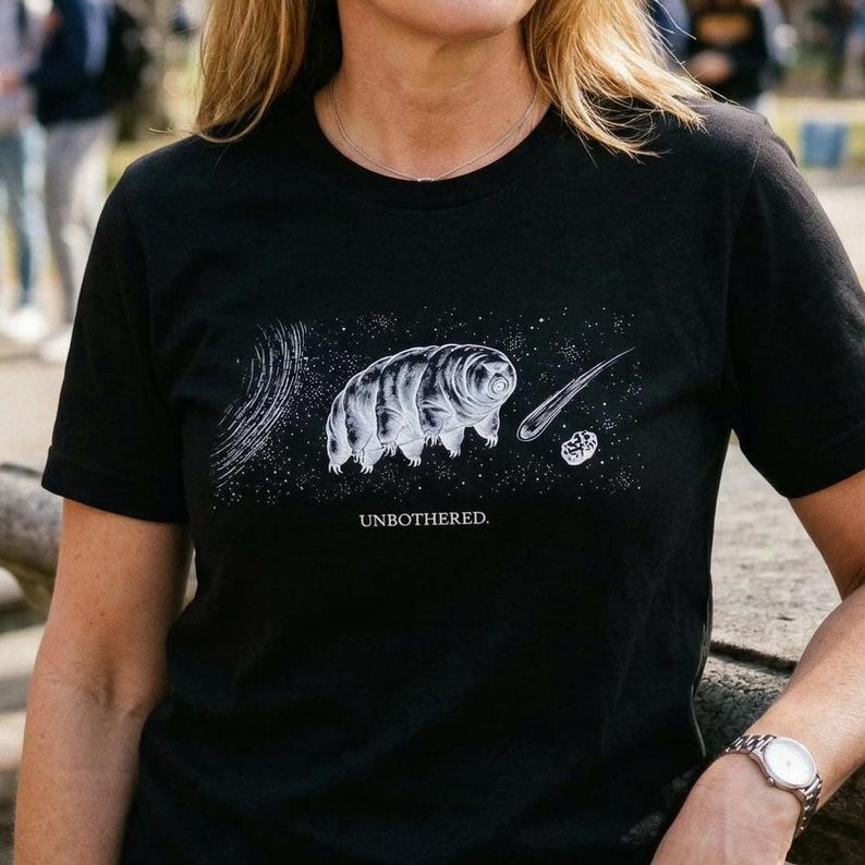 Tardigrade Shirt | Unbothered | Water Bear Tee | Biology Gift | Survival Science | Bella Canvas image 1