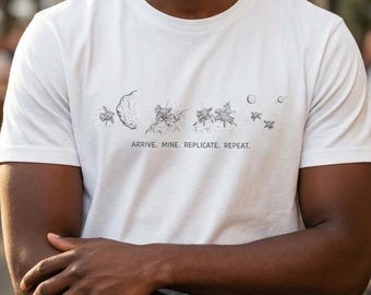 Camiseta de la sonda Von Neumann / Camiseta de la máquina autorreplicante / Regalo de la paradoja de Fermi / Ciencia espacial / Regalo para ingeniera