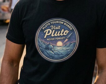 Visit Pluto!, Space Tourism, Space themed, Unisex T-shirt, NASA, Astronomy Gifts, Hubble, Space telescope, explorer, stargazer