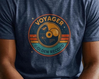 Voyager Gold Record, I want to Believe, X-Files, Space themed, Moon shirt, Unisex T-shirt, NASA, Astronomy Gifts, explorer, stargazer