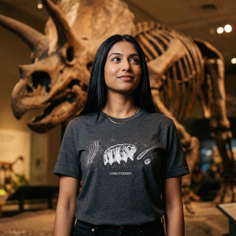 Tardigrade Shirt | Unbothered | Water Bear Tee | Biology Gift | Survival Science | Bella Canvas image 2