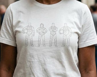 Astronautas de Artemis II / Misión Lunar / Regalo de exploración espacial / Camiseta de la misión lunar / Ropa de ingeniero aeroespacial