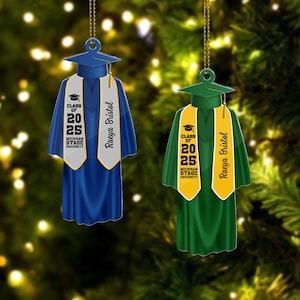 Personalized Class of 2025 Ornament, Custom University Graduation Ornament, High School Graduation Gift, College Graduated New Graduate Gift