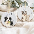 Personalized Watercolor Pet Photo Ornament: Custom Memorial Keepsake