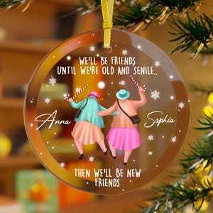 Custom Ornament For Friends, Friendship Ornament 2024, Christmas Gift, Gift For Friends, Christmas Keepsake, Gift For Her, Besties Ornament