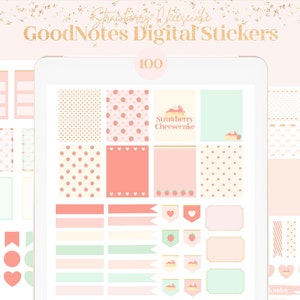 100 Cute GoodNotes Stickers | Fun & High-Quality Digital Stickers Compatible with iPad, Planners, and Journals