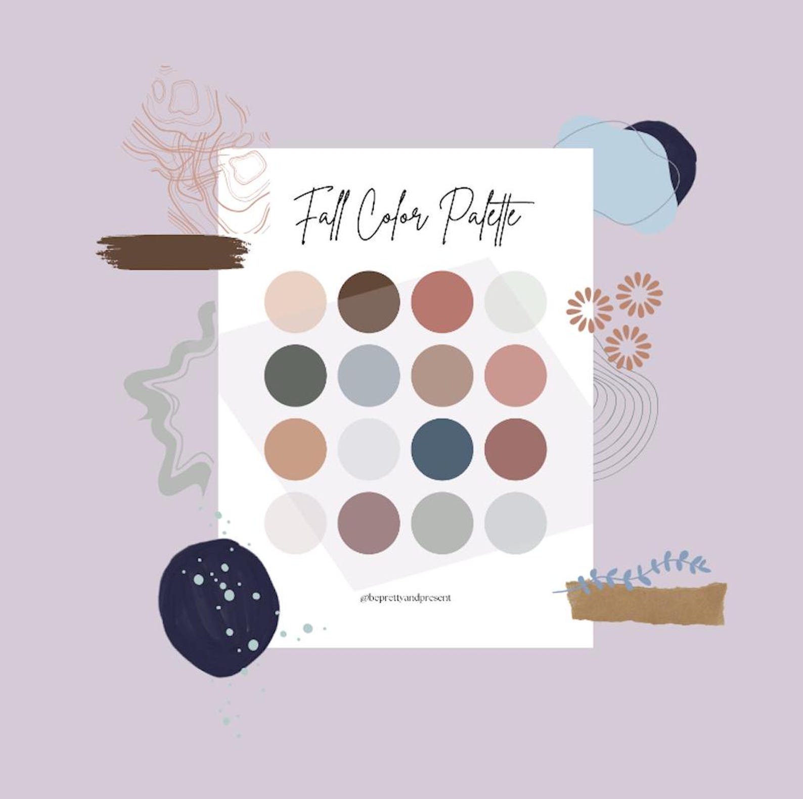 Fall/autumn Color Palette - Etsy