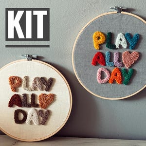 Kit fai da te per giocare tutto il giorno con il punch needle - Decorazione da parete per la cameretta dei bambini