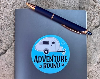 Tab320 Sticker - Adventure Bound:  Tab trailer, Tab 320 trailer, caravan, NuCamp, camper, camping Vinyl Sticker