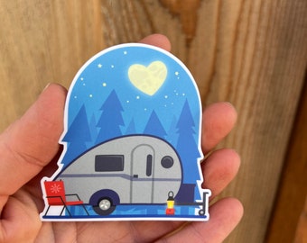 Tab400 in the Woods Sticker - Tab 400 trailer, Tab caravan, NuCamp, Tab, splat, camper, camping Vinyl Sticker