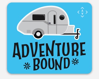 Tab400 Sticker - Adventure Bound:  Tab trailer, Tab 400 trailer, caravan, NuCamp, camper, camping Vinyl Sticker