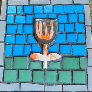 Mosaic mini pic, mosaic art, mosaic wall hanging, mosaic tile art, mosaic wall art, glass tile art