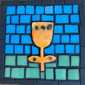 Mosaic mini pic, mosaic art, mosaic wall hanging, mosaic tile art, mosaic wall art, glass tile art