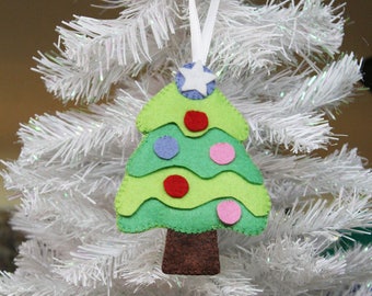 DIY PDF Christmas Tree Felt Plush Sewing Pattern-Christmas Tree Ornament-Easy To Sew DIY Christmas Tree Pattern