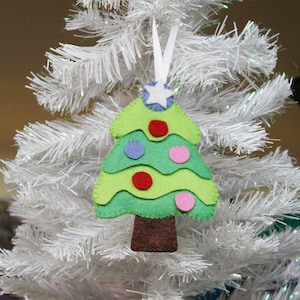 DIY PDF Christmas Tree Felt Plush Sewing Pattern-Christmas Tree Ornament-Easy To Sew DIY Christmas Tree Pattern