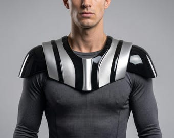 Spallacci da cosplay di Darth Vader, spallacci Sith con imbottiture in pelle