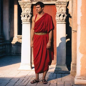 Toga de diosa griega romana antigua para hombre, atuendo de toga romana para hombre