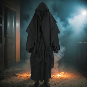 Nazgul Ring Wraith Black Rider Costume, Nazgul Halloween Robe, Nazgul Black Rider Cosplay Robe