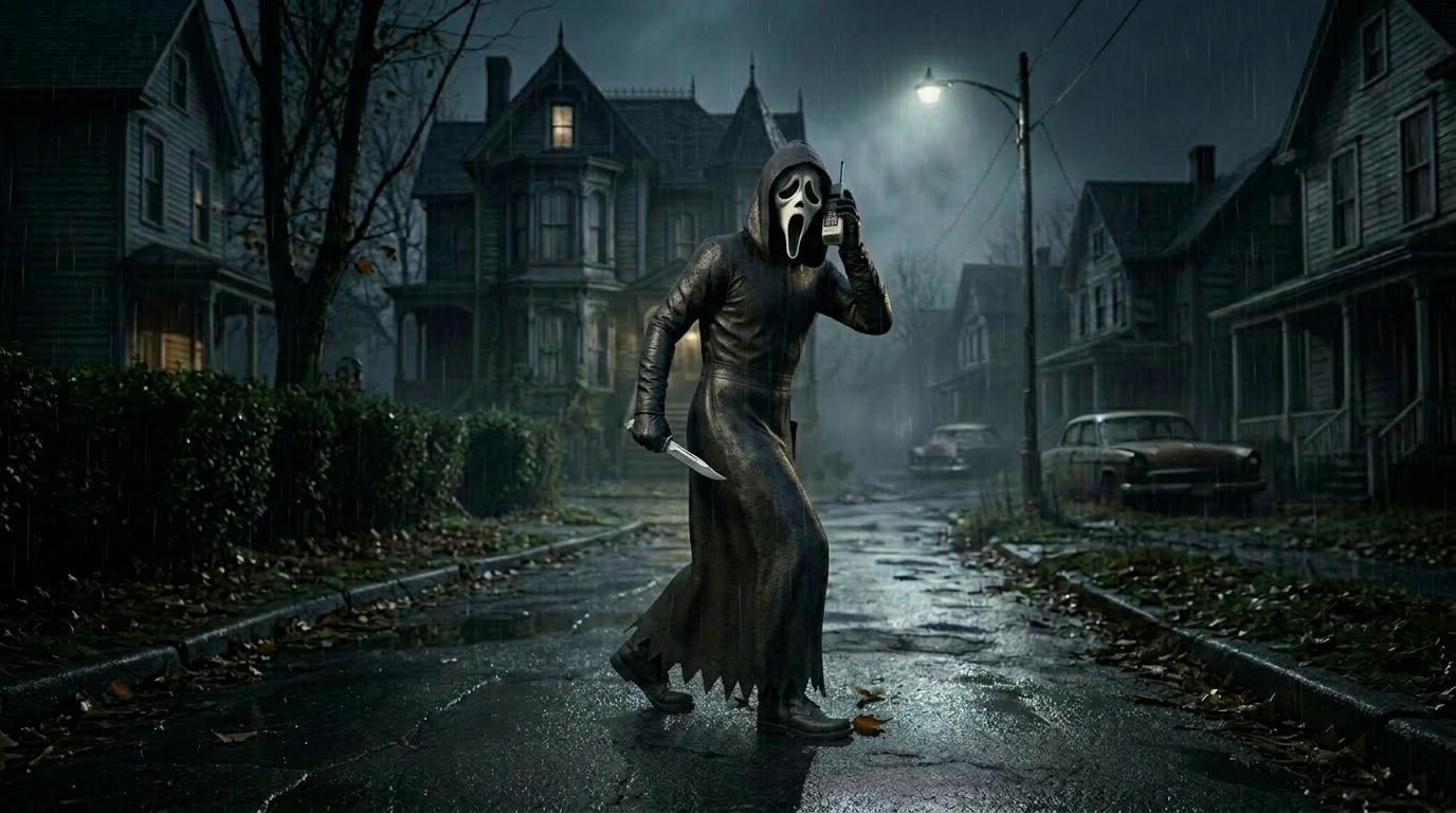 Slasher Robe Slasher Full Length Leather Robe | Scream-inspired Hooded Killer ...