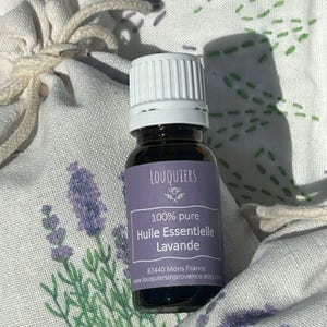 100% czysty olejek eteryczny z lawendy z Prowansji | Wyprodukowano we Francji | 10 ml