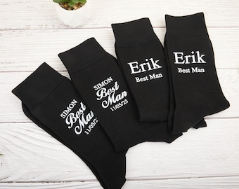 Calcetines personalizados para el padrino, calcetines personalizados para el novio, regalo para el padrino, calcetines para pajes, regalos para los padrinos de boda, calcetines de vestir personalizados, calcetines divertidos.