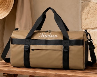 Borsa da viaggio personalizzata da uomo, borse da viaggio personalizzate per testimoni dello sposo, borsa da weekend da viaggio ricamata con nome, borsa da viaggio con monogramma, il miglior regalo per uomo
