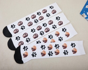 Benutzerdefinierte Gesichtssocken, personalisierte Foto Socken, Bild Socken, Gesicht auf Socken, individuelles lustiges Foto Geschenk für sie, ihn oder beste Freunde