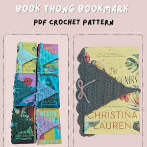 PDF Crochet Book Thong Bookmark Pattern, Easy Funny DIY Gift Idea, Bachelorette Party, Gifts for Readers, Book Club, Book Lover, Bookworm