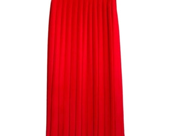 Requirements Red Maxi Pleated Skirt Women’s Sz. 10