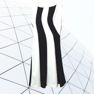 Black and White Swirl Dress Edgy Retro Beetlejuice Outfit Women&#39;s S