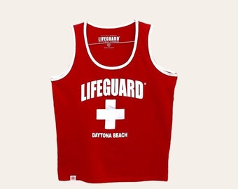 Y2K Lifeguard Official Daytona Beach  Sleeveless Cotton Tank Sz. Men’s Medium