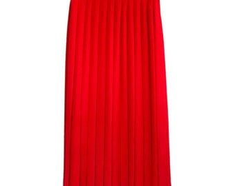 Requirements Red Maxi Pleated Skirt Women’s Sz. 10