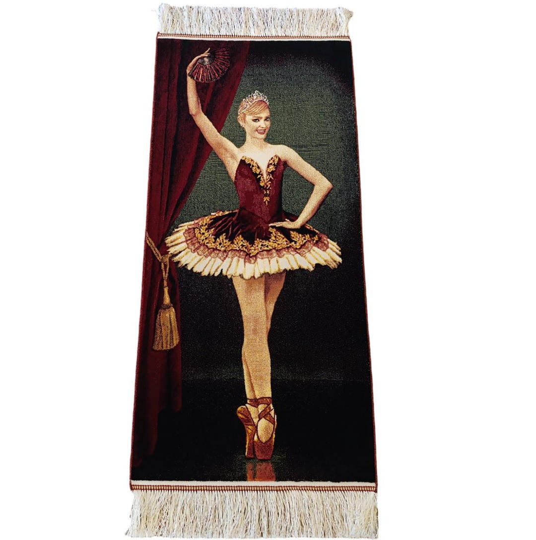 Ballerina Modal Wall Rug, Elegant Ballet Art, 20x40 Inches - Etsy
