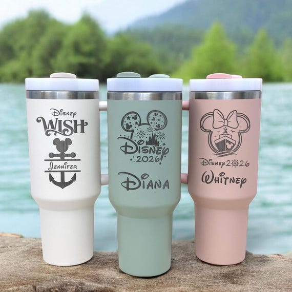 Personalized Disney 40 Oz Tumbler With Handle, First Family Disney Trip,  Custom Disney Engraved Cup, Christmas Gift, Custom Birthday Gift - Etsy