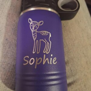 Personalized Kids Water Bottle, Custom 12 Oz 20 Oz Water Bottle, Laser ...