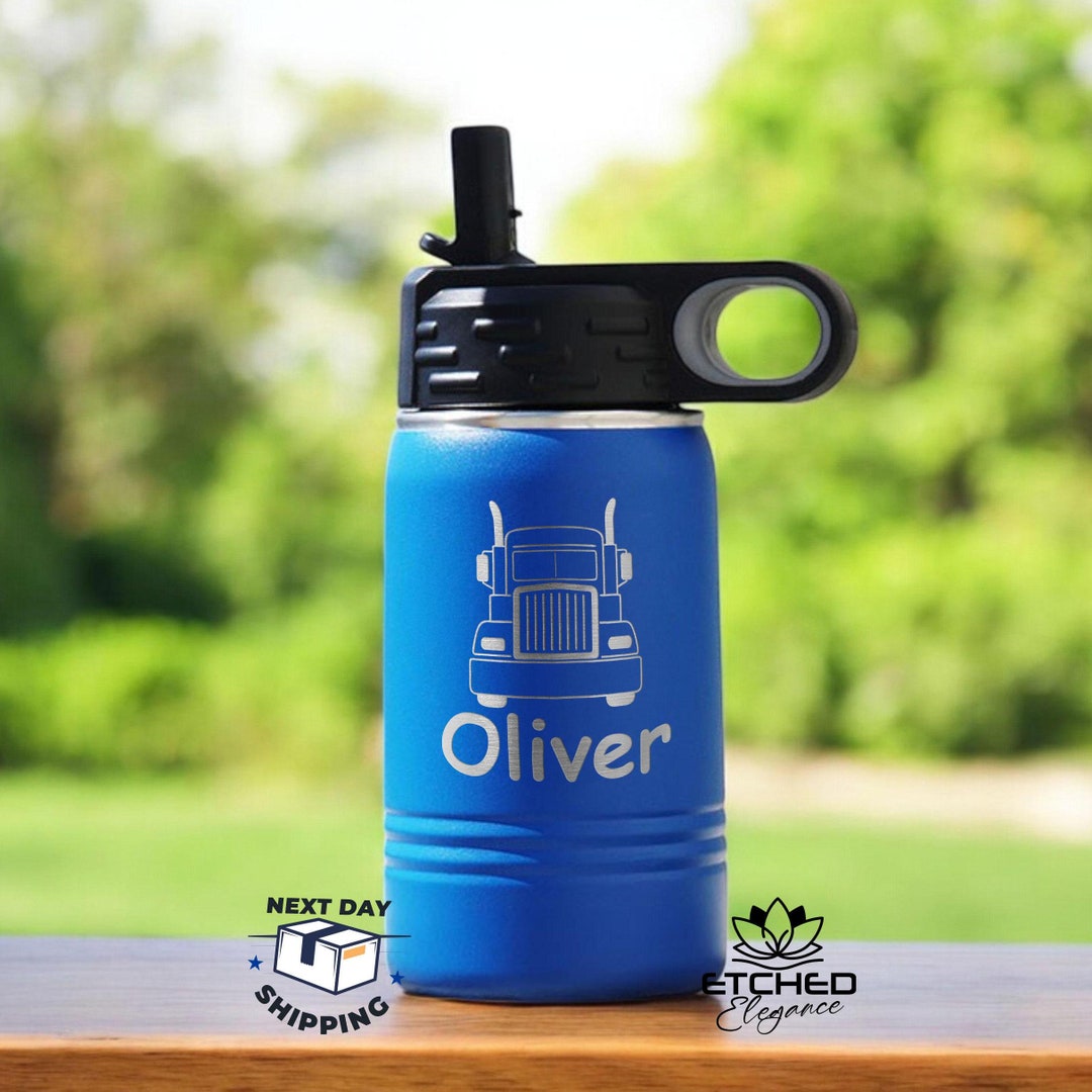 Personalized Kids Water Bottle, Custom 12 Oz 20 Oz Water Bottle, Laser ...