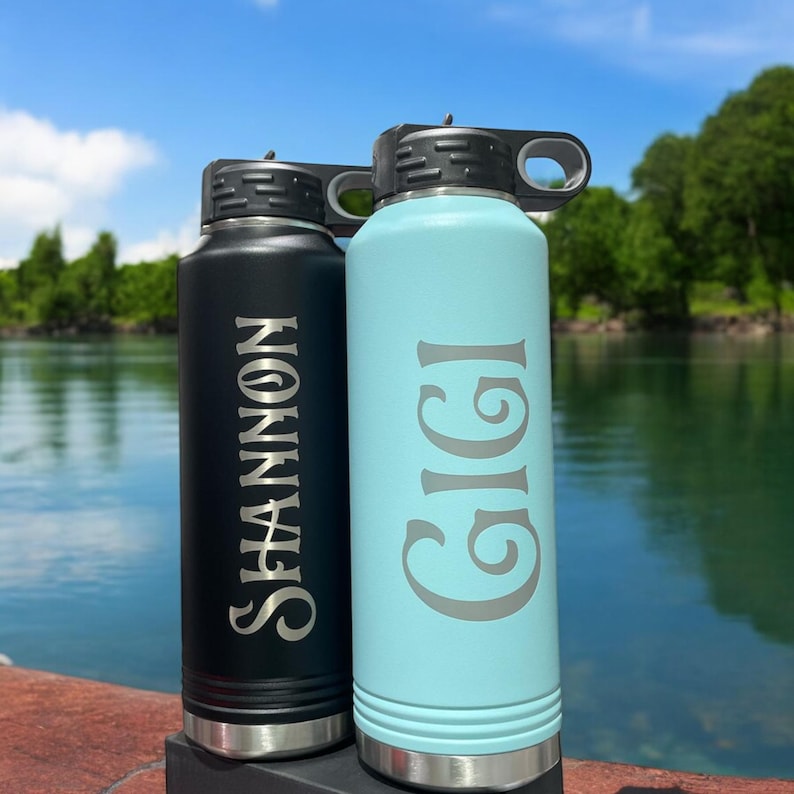 Personalized Laser Engraved Water Bottle, Insulated Cup, Custom Logo ...
